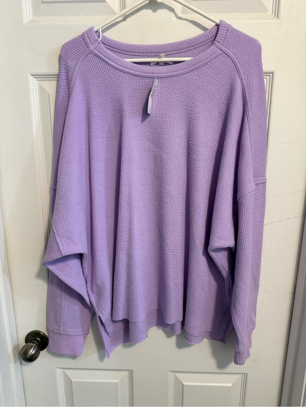 NWT Maurice’s Lilac Waffle Knit Oversized Pullover